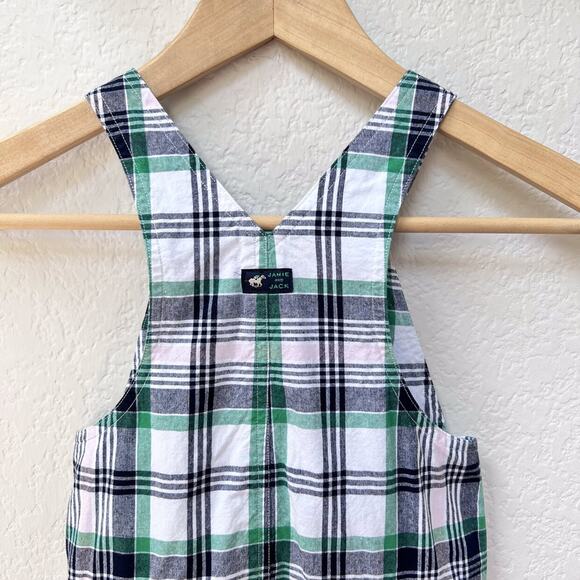 Janie And Jack Boys Plaid Shortalls Boys Size 18-24 Months - Picture 7 of 11